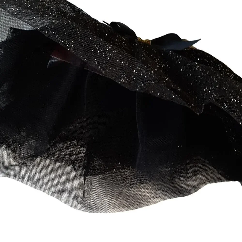 Ballerina Tutu 9M-12M Toddler Skirt Black Gold Sparkle‎ Christmas Costume Dance